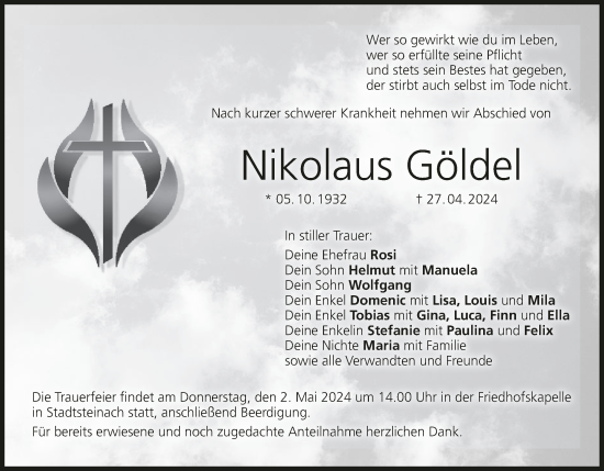 Anzeige von Nikolaus Göldel von MGO