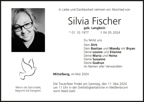 Anzeige von Silvia Fischer von MGO