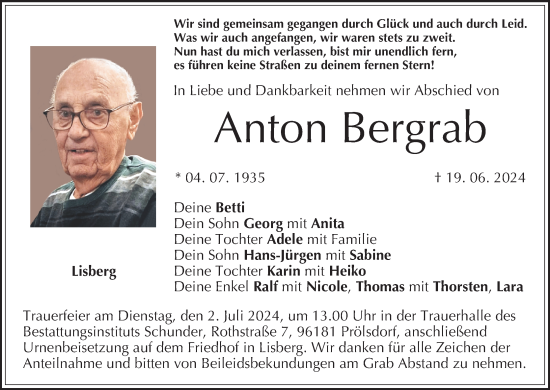 Anzeige von Anton Bergrab von MGO