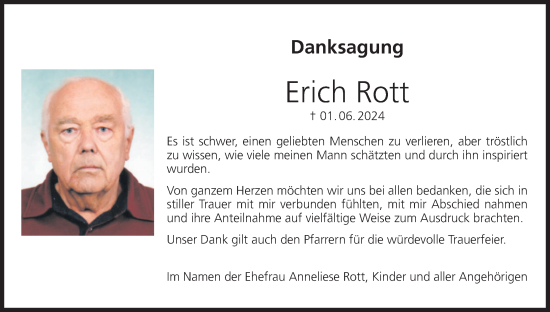 Anzeige von Erich Rott von MGO