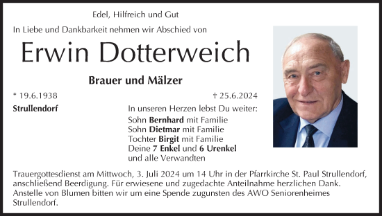 Anzeige von Erwin Dotterweich von MGO