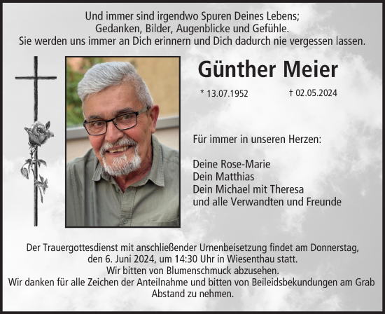 Anzeige von Günther Meier von MGO