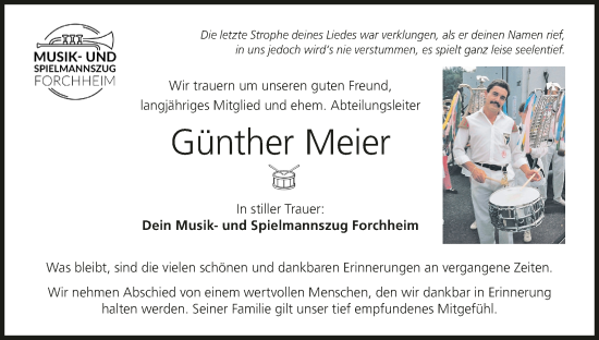 Anzeige von Günther Meier von MGO