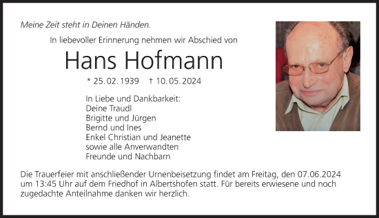 Anzeige von Hans Hofmann von MGO