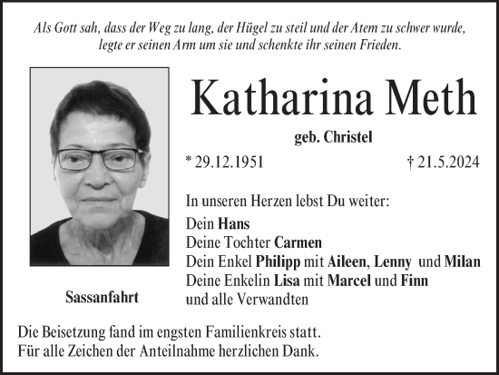 Anzeige von Katharina Meth von MGO