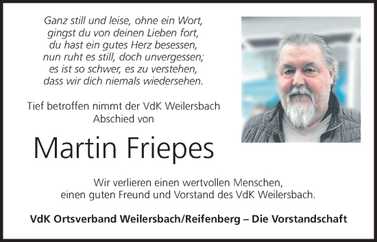 Anzeige von Martin Friepes von MGO