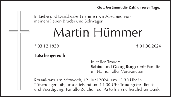 Anzeige von Martin Hümmer von MGO