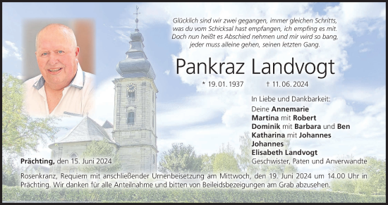 Anzeige von Pankraz Landvogt von MGO