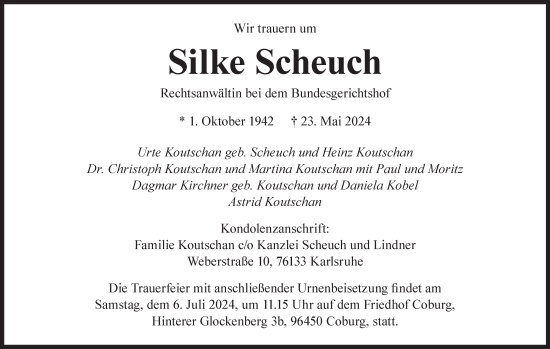 Anzeige von Silke Scheuch von MGO