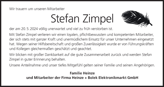 Anzeige von Stefan Zimpel von MGO