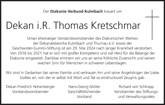 Anzeige von Thomas Kretschmar von MGO