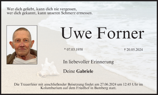 Anzeige von Uwe Forner von MGO