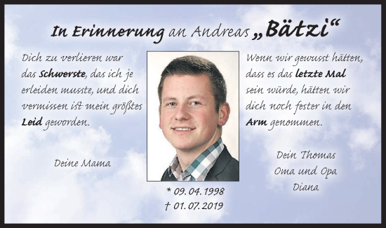 Anzeige von Andreas Bätz von MGO