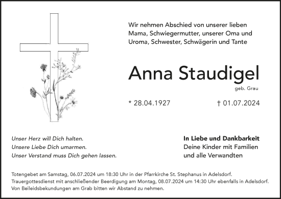 Anzeige von Anna Staudigel von MGO