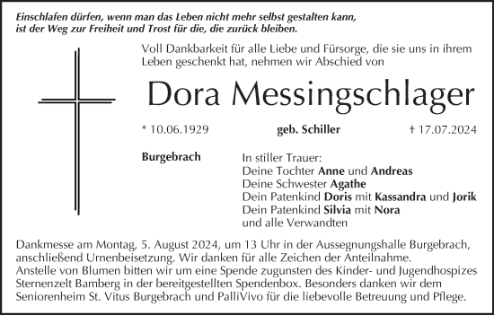 Anzeige von Dora Messingschlager von MGO