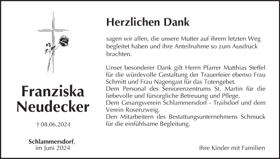 Anzeige von Franziska Neudecker von MGO