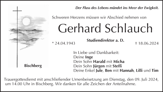 Anzeige von Gerhard Schlauch von MGO