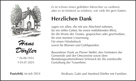 Anzeige von Hans Dörfler von MGO