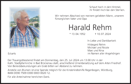 Anzeige von Harald Rehm von MGO