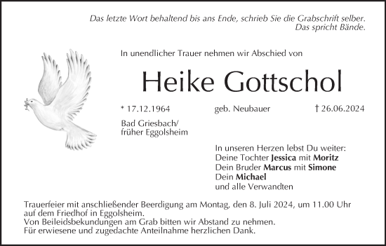 Anzeige von Heike Gottschol von MGO