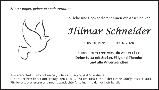 Anzeige von Hilmar Schneider von MGO