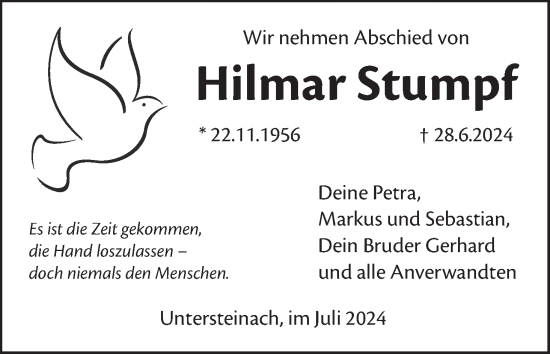 Anzeige von Hilmar Stumpf von MGO