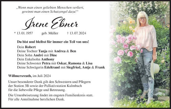 Anzeige von Irene Ebner von MGO