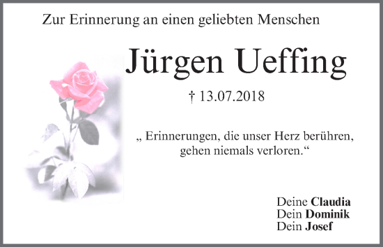 Anzeige von Jürgen Ueffing von MGO