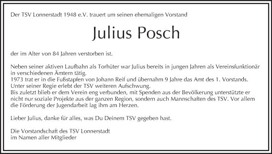 Anzeige von Julius Posch von MGO