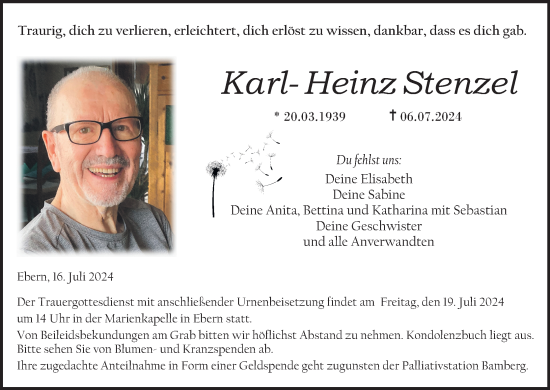 Anzeige von Karl-Heinz Stenzel von MGO