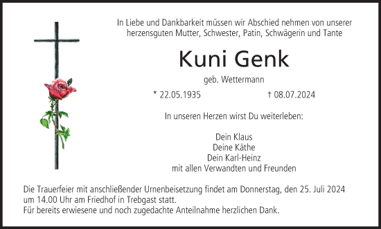 Anzeige von Kuni Genk von MGO