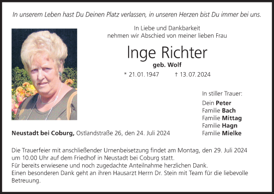 Anzeige von lnge Richter von MGO