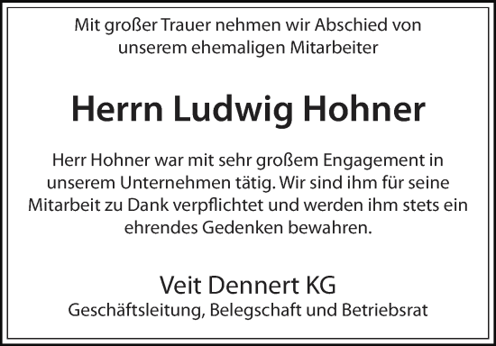 Anzeige von Ludwig Hohner von MGO
