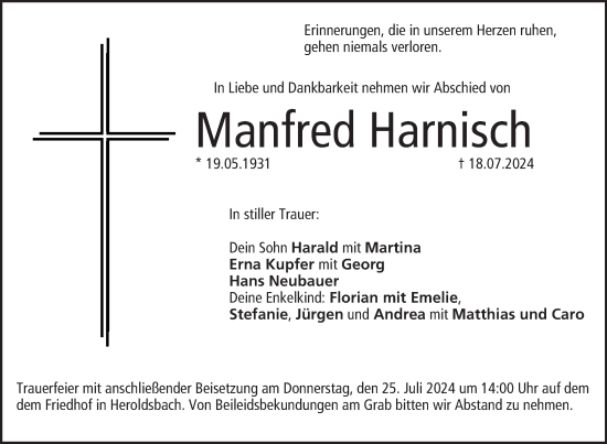 Anzeige von Manfred Harnisch von MGO