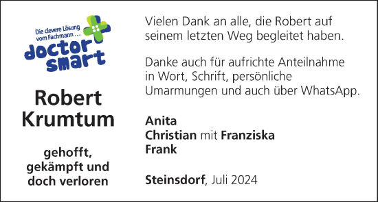 Anzeige von Robert Krumtum von MGO