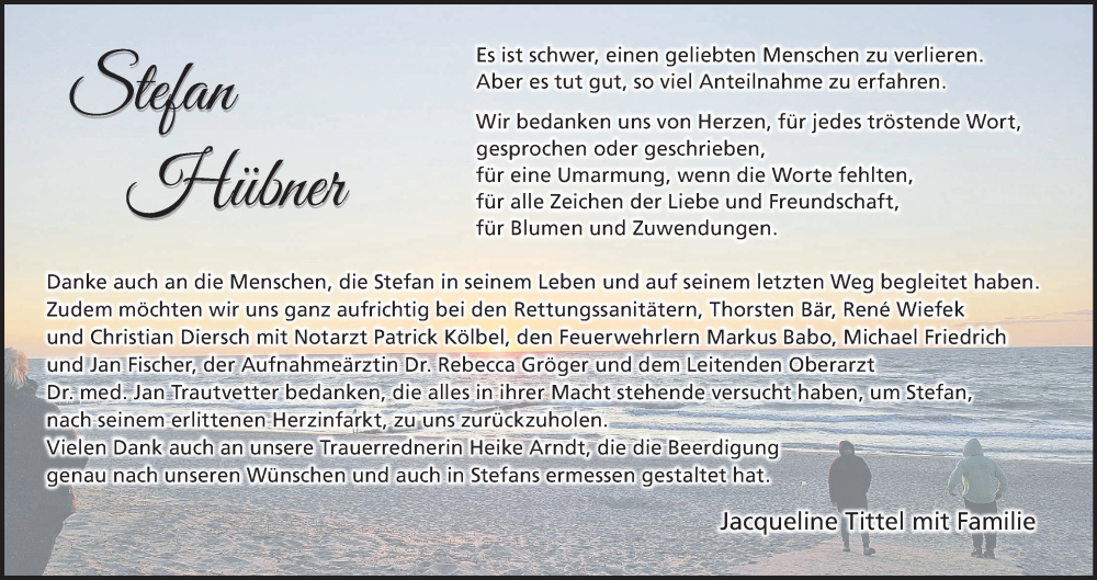  Traueranzeige für Stefan Hübner vom 06.07.2024 aus MGO