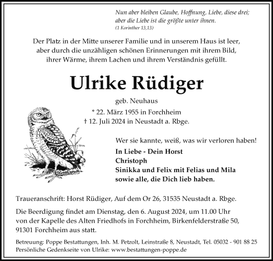 Anzeige von Ulrike Rüdiger von MGO
