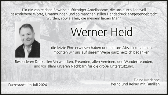 Anzeige von Werner Heid von MGO
