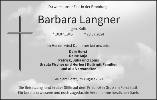 Anzeige von ABarbara Langner von MGO