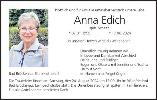 Anzeige von Anna Edich von MGO