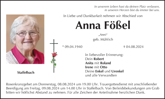 Anzeige von Anna Fößel von MGO