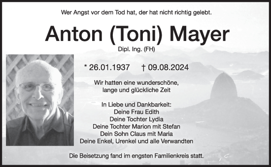 Anzeige von Anton Mayer von MGO