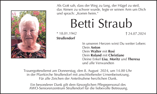 Anzeige von Betti Straub von MGO