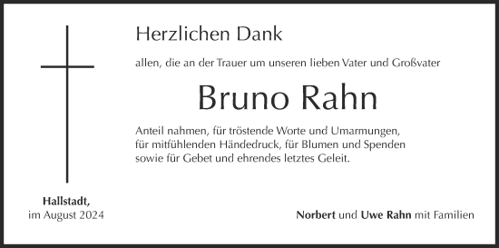 Anzeige von Bruno Rahn von MGO