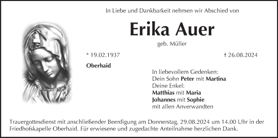 Anzeige von Erika Auer von MGO