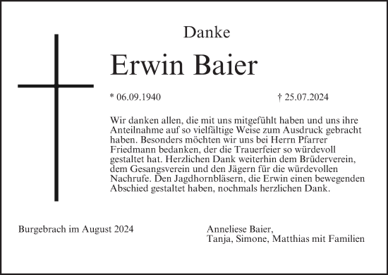 Anzeige von Erwin Baier von MGO