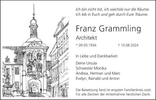 Anzeige von Franz Grammling von MGO