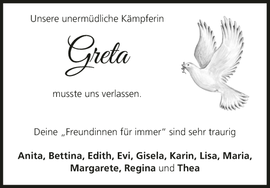 Anzeige von Greta  von MGO