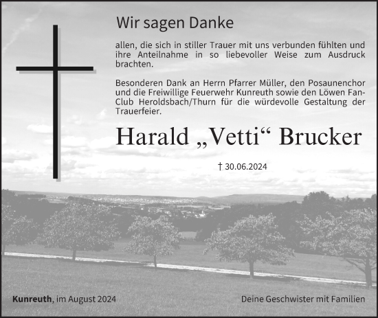 Anzeige von Harald Brucker von MGO