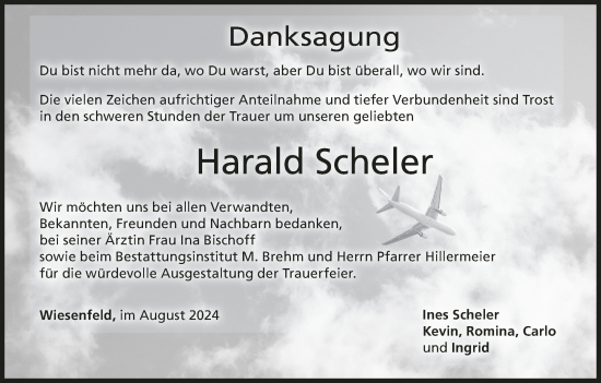 Anzeige von Harald Scheler von MGO
